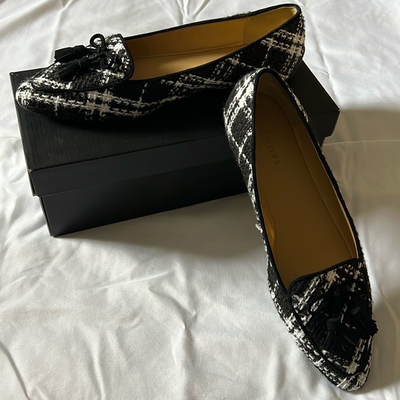 Talbots black/white flats, size10 - Picture 2 of 5